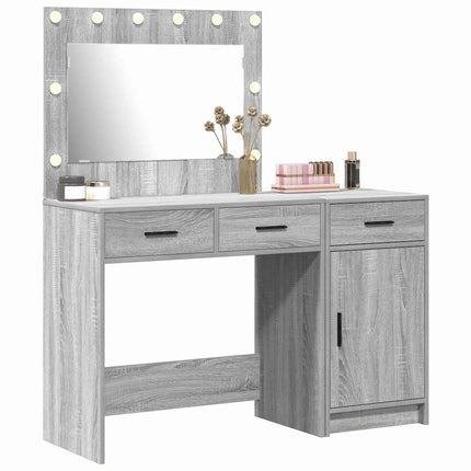Table de Toilette 2 pcs Gris 40 x 41 x 75 cm Bois d'ingénierie