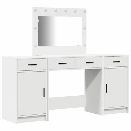 Table de Toilette 3 pcs Blanc 40 x 41 x 75 cm Bois d'ingénierie
