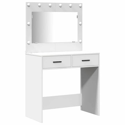 Table de Toilette 3 pcs Blanc 40 x 41 x 75 cm Bois d'ingénierie
