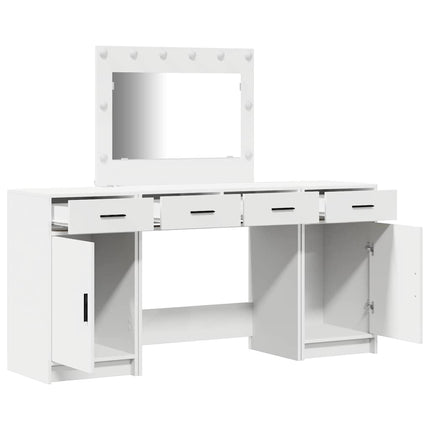 Table de Toilette 3 pcs Blanc 40 x 41 x 75 cm Bois d'ingénierie