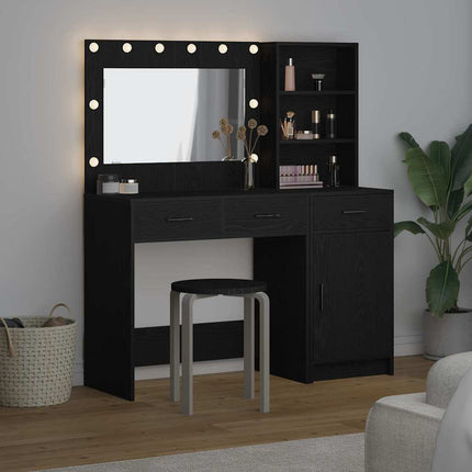 Table de Toilette avec tiroir 2 pcs Noir 78.5 x 41 x 135 cm