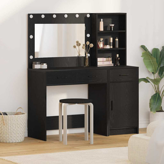 Table de Toilette avec tiroir 2 pcs Noir 78.5 x 41 x 135 cm