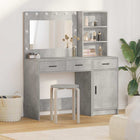 Table de Toilette avec tiroir 2 pcs Gris 78.5 x 41 x 135 cm