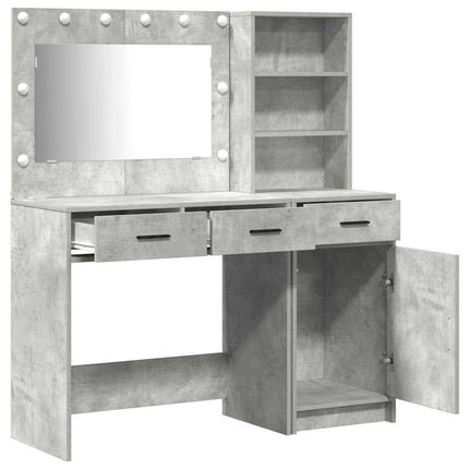 Table de Toilette avec tiroir 2 pcs Gris 78.5 x 41 x 135 cm