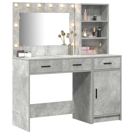 Table de Toilette avec tiroir 2 pcs Gris 78.5 x 41 x 135 cm