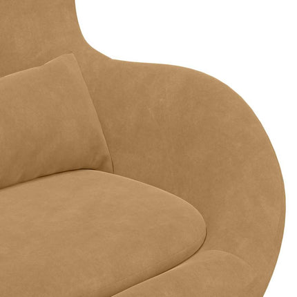 Fauteuil œuf Marron 63 x 73 x 90 cm Velours