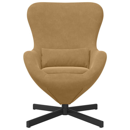 Fauteuil œuf Marron 63 x 73 x 90 cm Velours