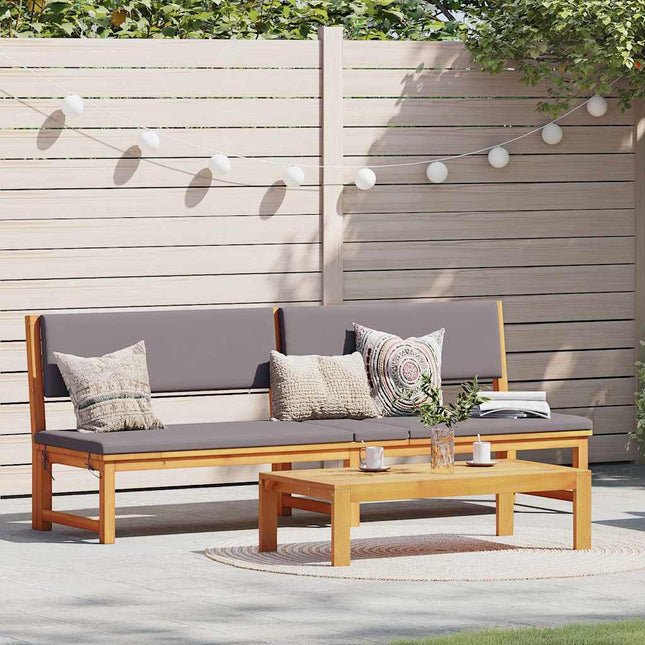 Transat 1-personne Marron 200 x 57 x 75cm Bois d'acacia massif