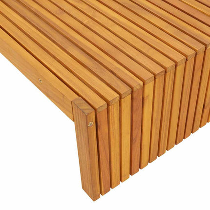 Transat 1-personne Marron 200 x 55 x 94cm Bois d'acacia massif