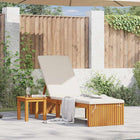 Transat 1-personne Marron 200 x 55 x 94cm Bois d'acacia massif