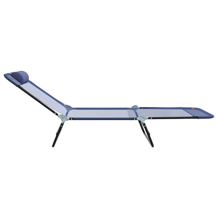 Chaise longue pliante 2 pcs Bleu marine 182 x 55 x 85,5 cm