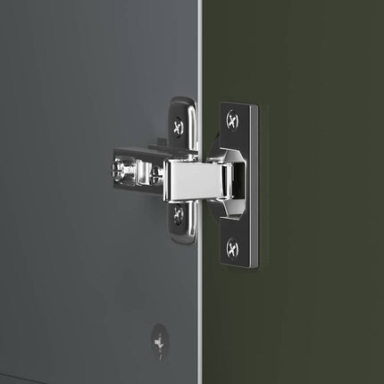 Armoire Tableau Noir avec porte Gris et blanc Bois d'ingénierie