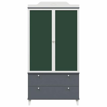 Armoire Tableau Noir avec porte Gris et blanc Bois d'ingénierie