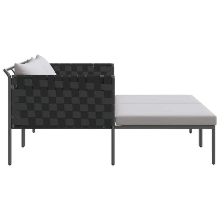 Transat avec coussin Anthracite 115 x 153 x 69.5cm Acier