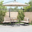 Table de Jardin Marron 100 x 55 x 70 cm Acier et DPC