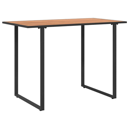 Table de Jardin Marron 100 x 55 x 70 cm Acier et DPC
