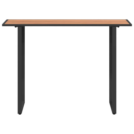 Table de Jardin Marron 100 x 55 x 70 cm Acier et DPC
