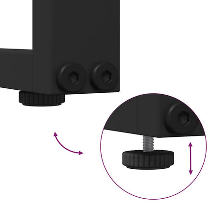 Table de Jardin Marron 100 x 55 x 70 cm Acier et DPC
