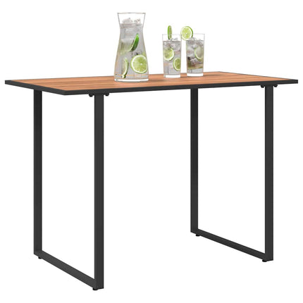 Table de Jardin Marron 100 x 55 x 70 cm Acier et DPC