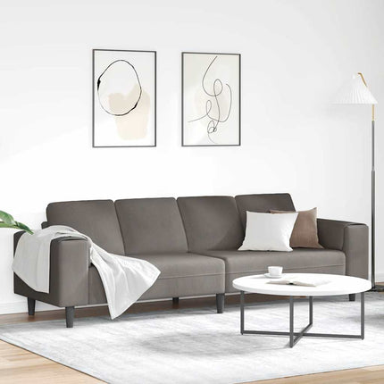 Sofa en tissu Gris clair 208 cm Tissu en velours côtelé