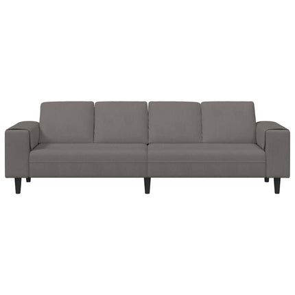 Sofa en tissu Gris clair 208 cm Tissu en velours côtelé