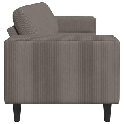 Sofa en tissu Gris clair 208 cm Tissu en velours côtelé