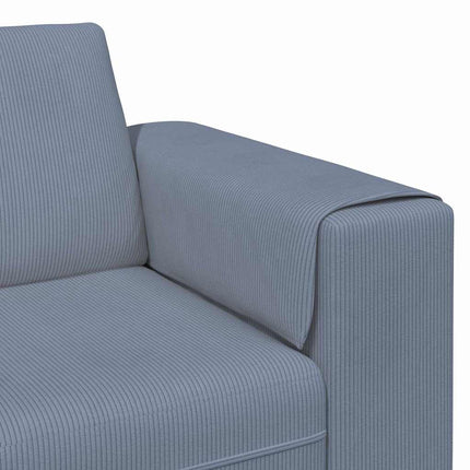 Sofa en tissu avec coussin Bleu 208 cm Tissu en velours côtelé