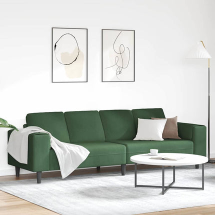 Sofa en tissu Vert foncé 208 cm Tissu en velours côtelé