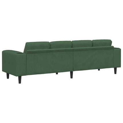 Sofa en tissu Vert foncé 208 cm Tissu en velours côtelé