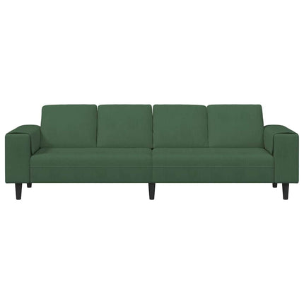 Sofa en tissu Vert foncé 208 cm Tissu en velours côtelé