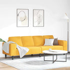 Sofa en tissu avec coussin Jaune clair Tissu en velours côtelé
