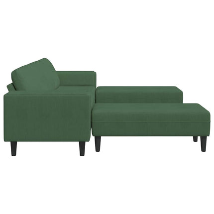 Sofa en tissu avec coussin Vert foncé Tissu en velours côtelé