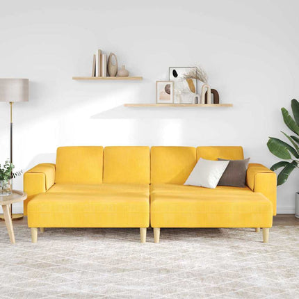 Sofa en tissu Jaune clair Tissu en velours côtelé