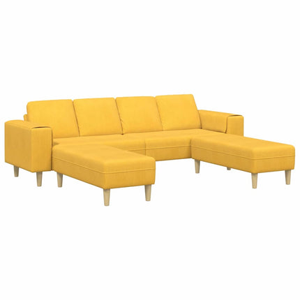 Sofa en tissu Jaune clair Tissu en velours côtelé