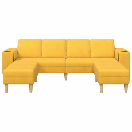 Sofa en tissu Jaune clair Tissu en velours côtelé