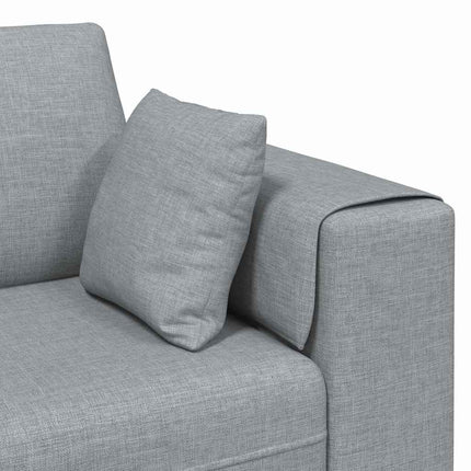 Sofa en tissu avec coussin Gris clair 208 cm tissu