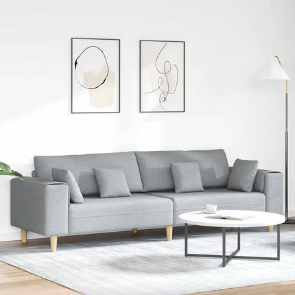 Sofa en tissu avec coussin Gris clair 208 cm tissu