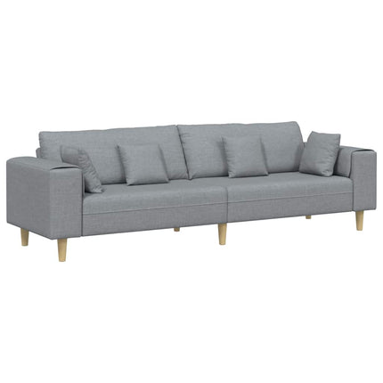Sofa en tissu avec coussin Gris clair 208 cm tissu