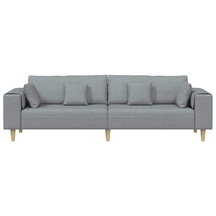 Sofa en tissu avec coussin Gris clair 208 cm tissu