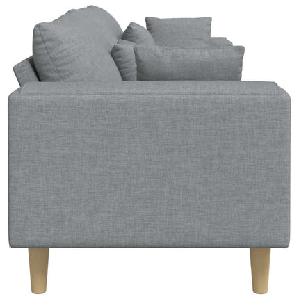 Sofa en tissu avec coussin Gris clair 208 cm tissu