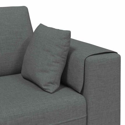 Sofa en tissu avec coussin Gris foncé 208 cm tissu