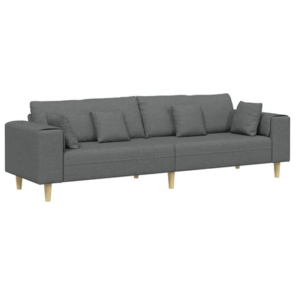 Sofa en tissu avec coussin Gris foncé 208 cm tissu