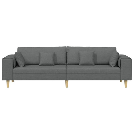 Sofa en tissu avec coussin Gris foncé 208 cm tissu