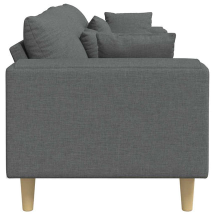 Sofa en tissu avec coussin Gris foncé 208 cm tissu