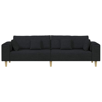 Sofa en tissu avec coussin Noir 208 cm tissu