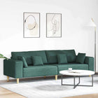 Sofa en tissu avec coussin Vert foncé 208 cm tissu