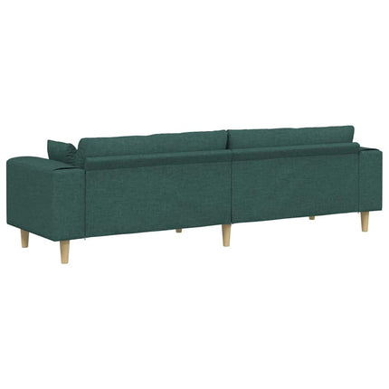 Sofa en tissu avec coussin Vert foncé 208 cm tissu