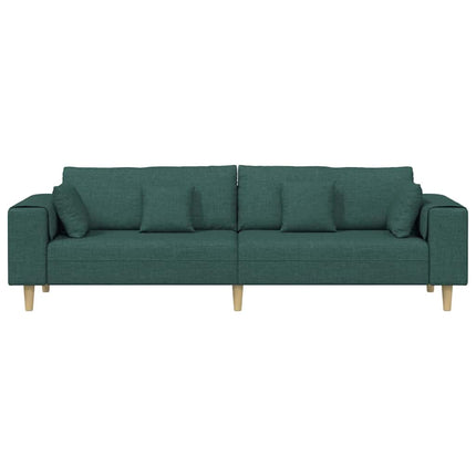 Sofa en tissu avec coussin Vert foncé 208 cm tissu