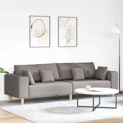 Sofa en tissu avec coussin Taupe 208 cm tissu