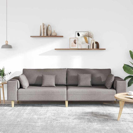 Sofa en tissu avec coussin Taupe 208 cm tissu